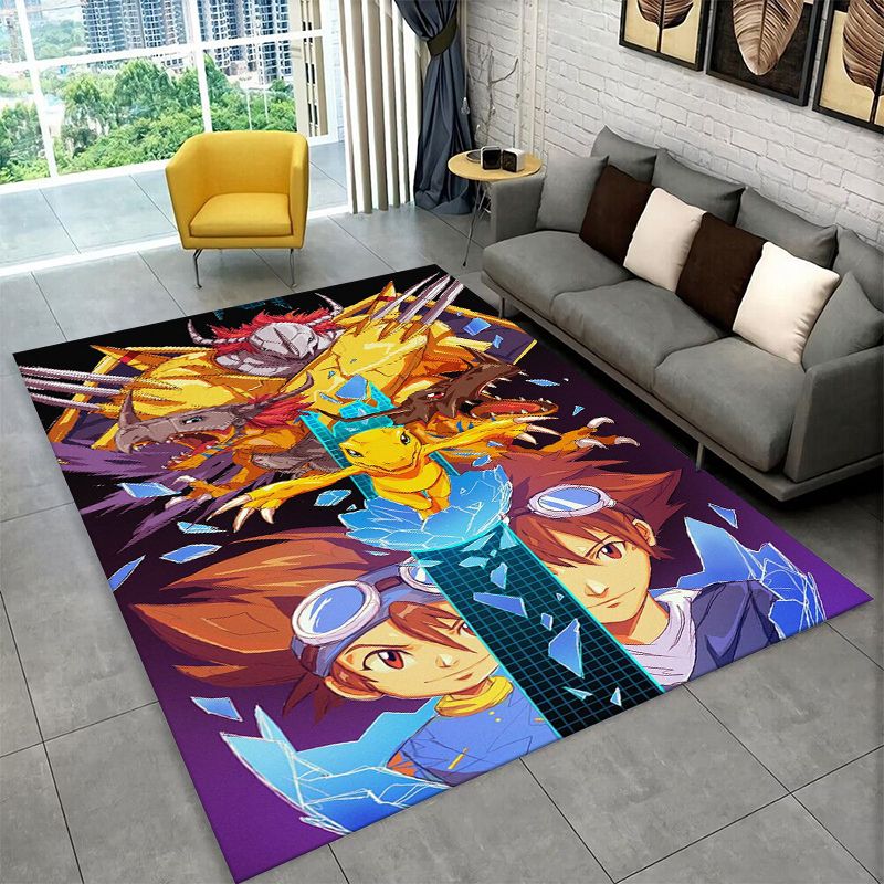 Outdoor Adventure Kids - Alfombra de dibujos animados Digimon Adventure