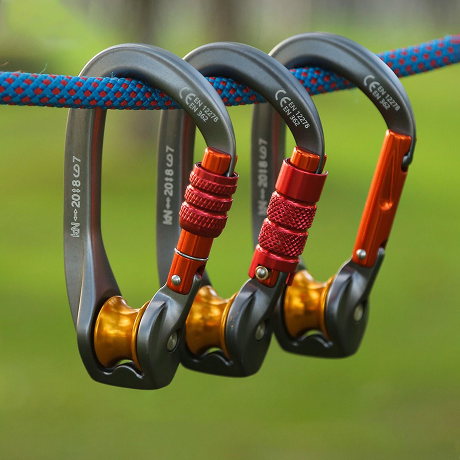 Carabiner Locking D - Mosquetón de Bloqueo para Montañismo, Accesorios