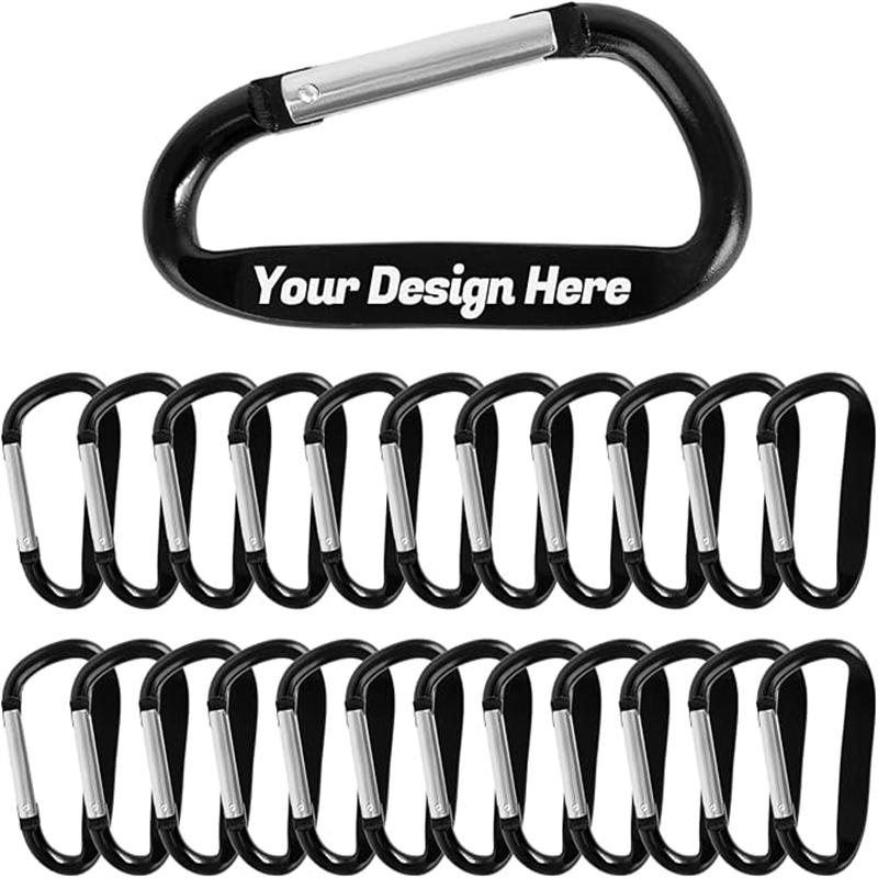 Carabiner Locking D - Mosquetón de Aluminio con Anillo en