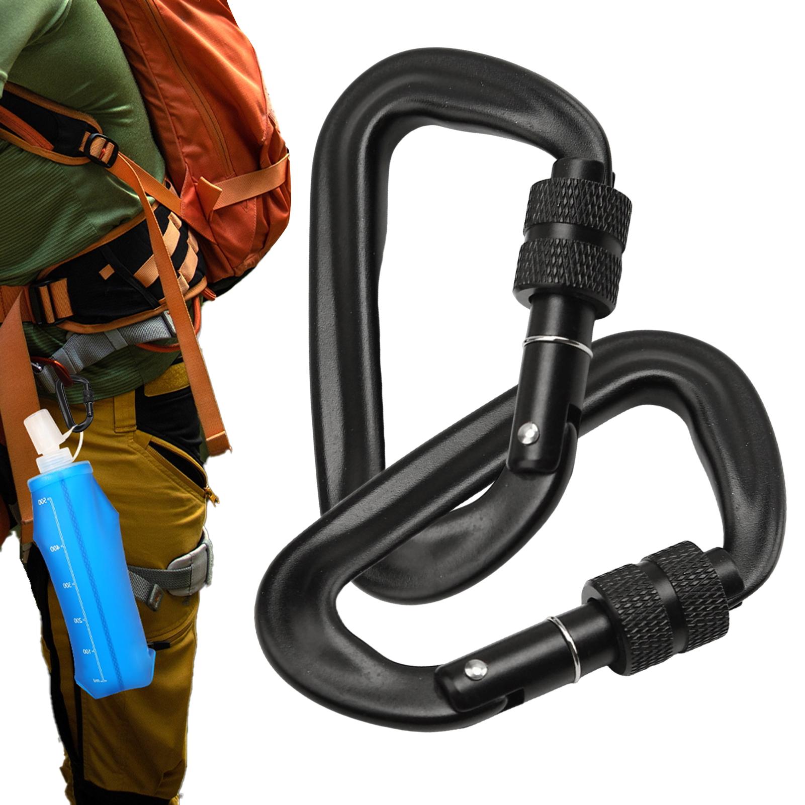 Carabiner Locking D - Mosquetones de seguridad con anillo en