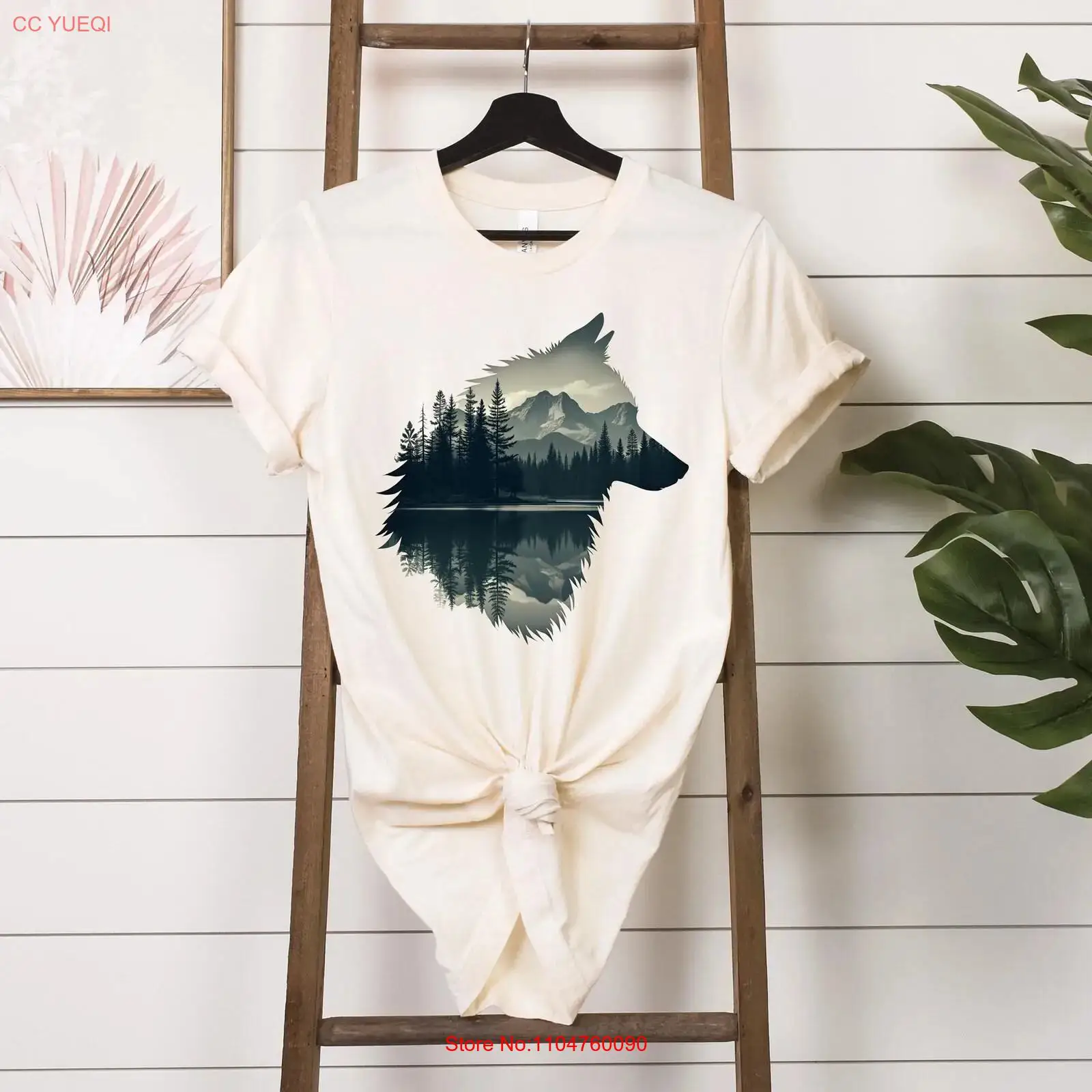 Outdoor Adventure Enthusiast - Camiseta con diseño de lobo inspirada