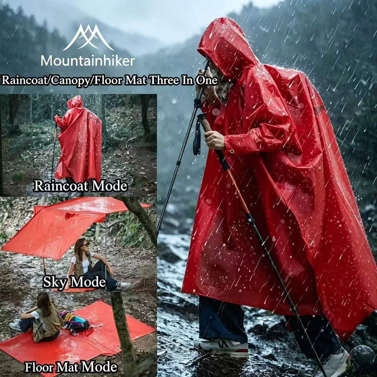 Outdoor Adventure Windbreaker - Impermeable 3 en 1 Mountainhiker, Ropa