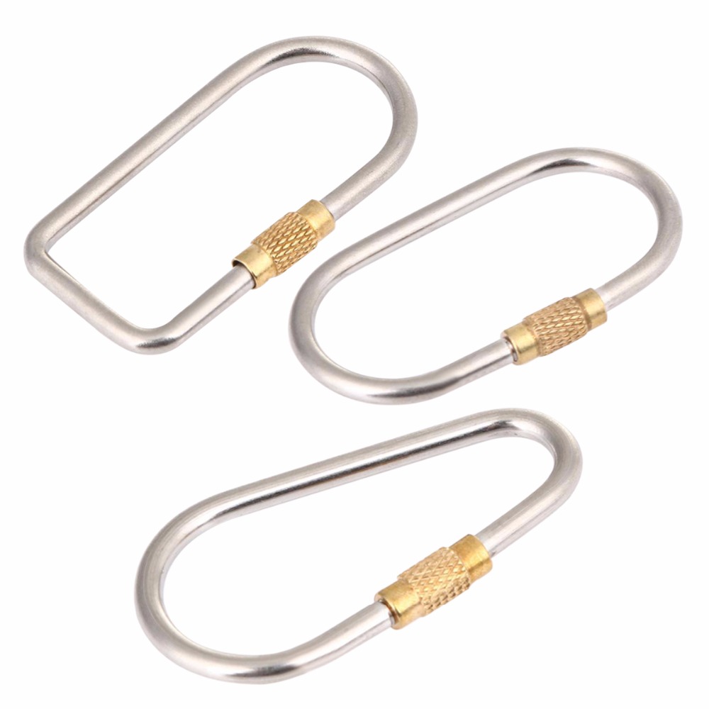 Carabiner Locking D - Mosquetón de bloqueo de titanio en