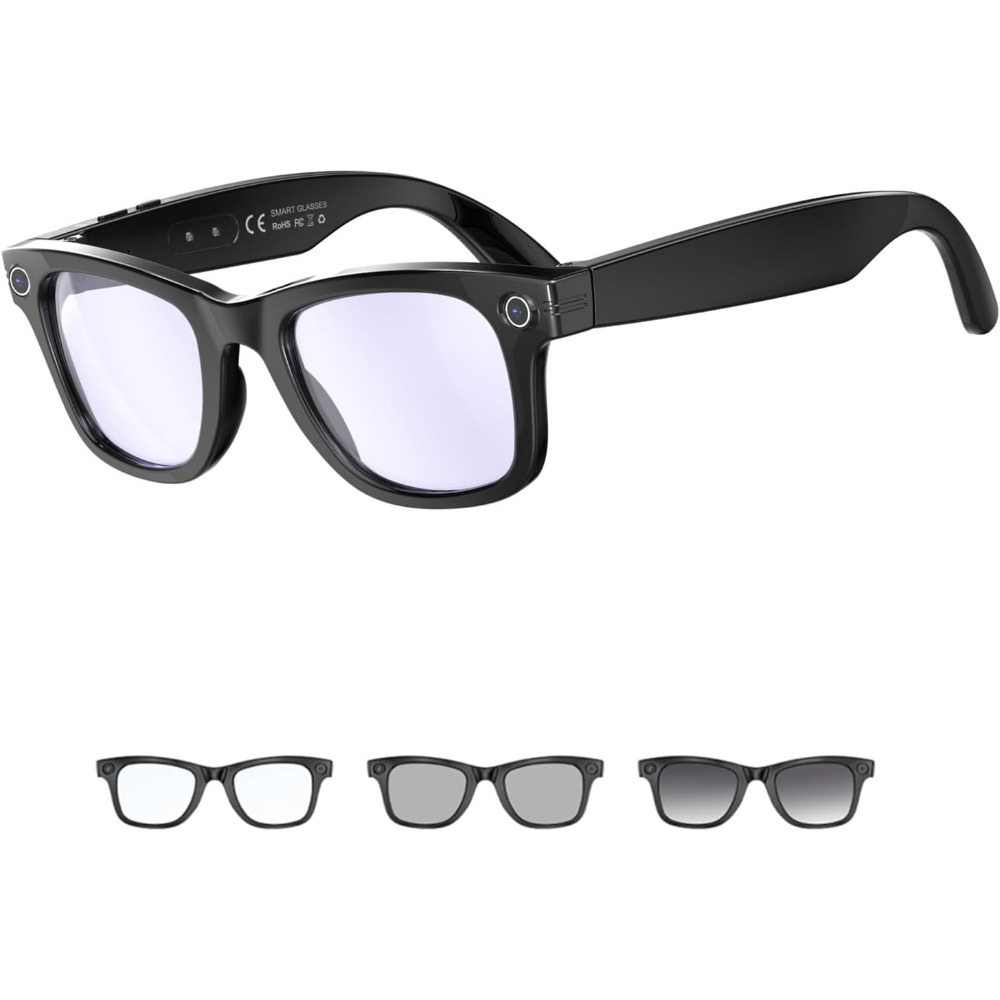 Outdoor Adventure Video - Gafas Inteligentes con IA, Cámara, Bluetooth,