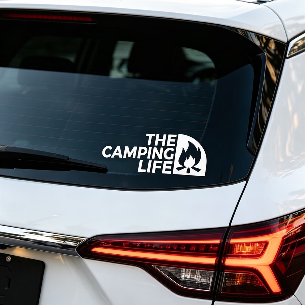 Outdoor Adventure Enthusiast - Calcomanía de Vinilo para Acampar, Adhesivo