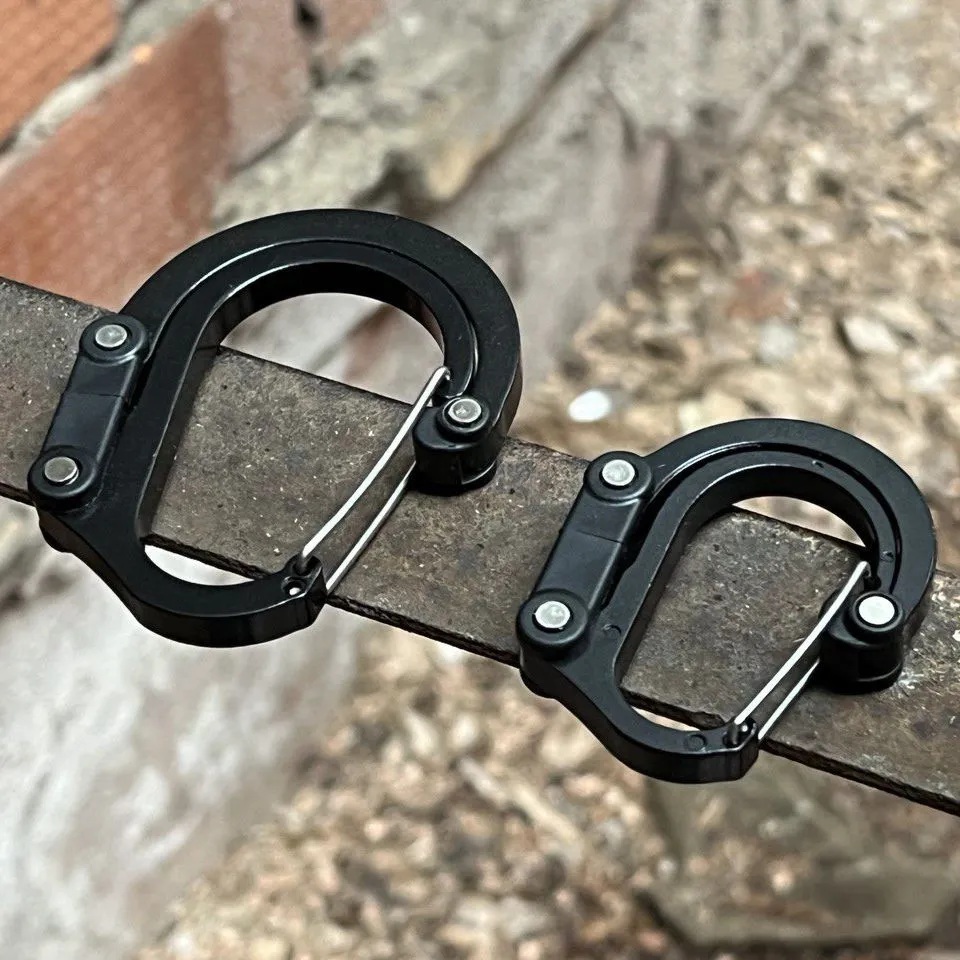 Carabiner Locking D - Clip de engranaje híbrido para acampar,