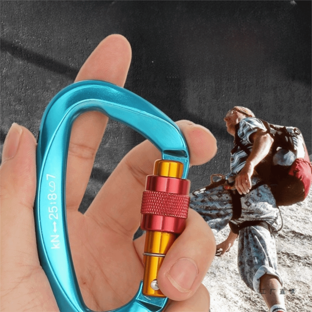 Carabiner Locking D - Mosquetón de escalada en forma de