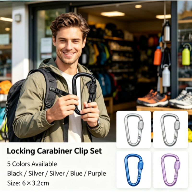 Carabiner Locking D - Mosquetón de Bloqueo en Forma de
