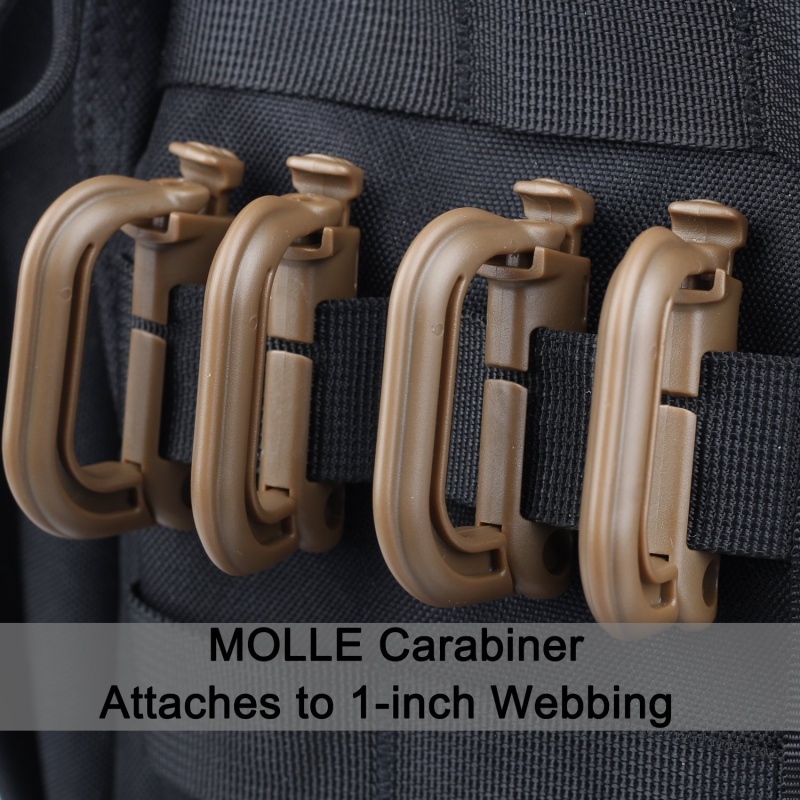 Mosquetón táctico de plástico  - Carabiner Locking D reseña y precio