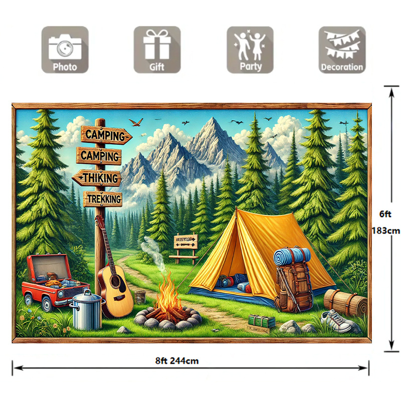 1 fondo para acampar y aventur - Outdoor Adventure Background reseña y precio