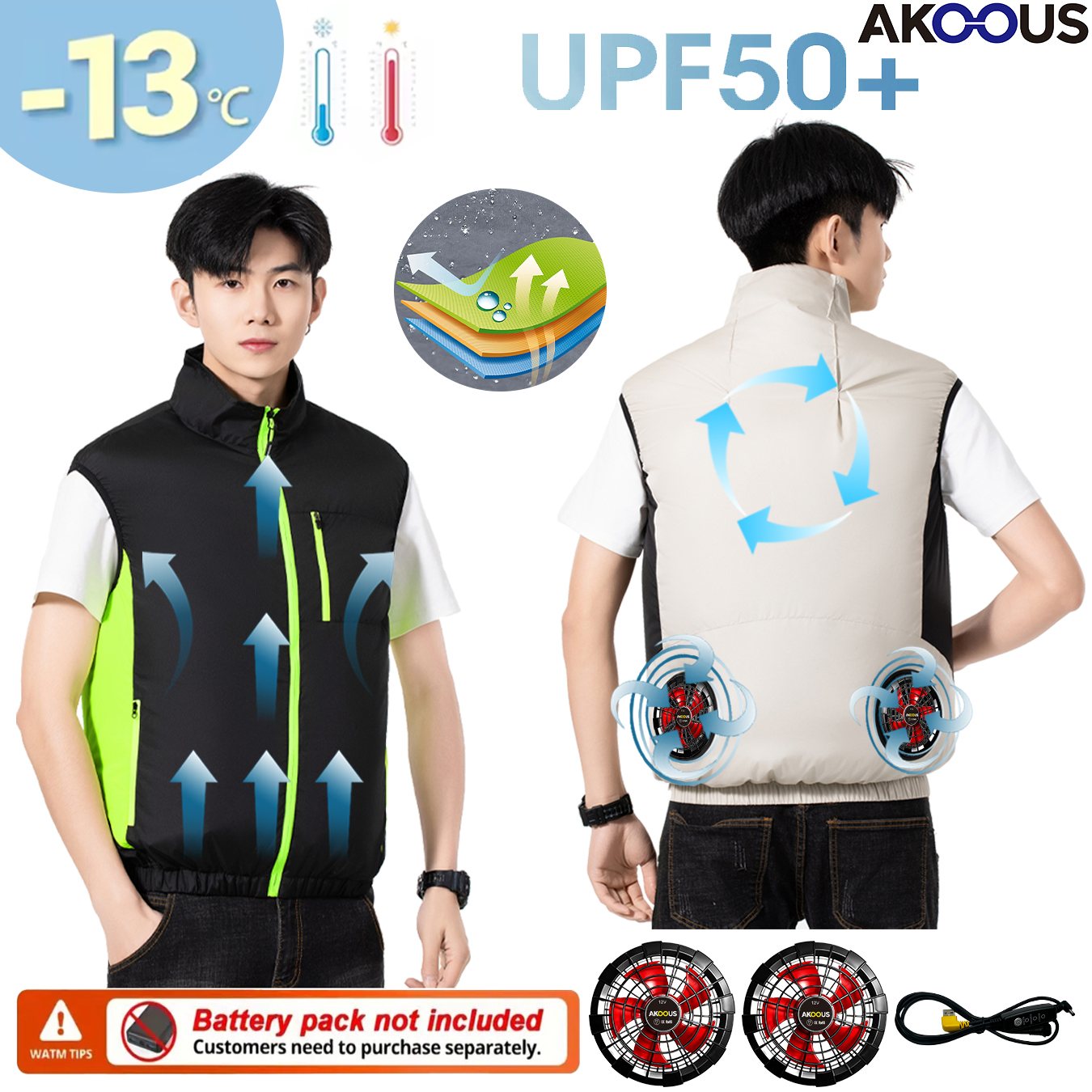 Chaleco Refrigerante USB de 12 - Outdoor Adventure Clothing reseña y precio