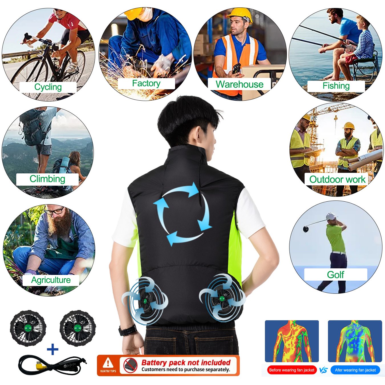 Chaleco Refrigerante USB de 12 - Outdoor Adventure Clothing reseña y precio