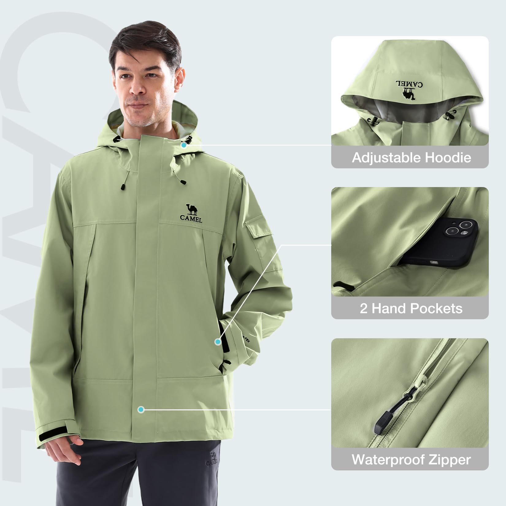 GOLDEN CAMEL Chaquetas de lluv - Outdoor Adventure Windbreaker reseña y precio