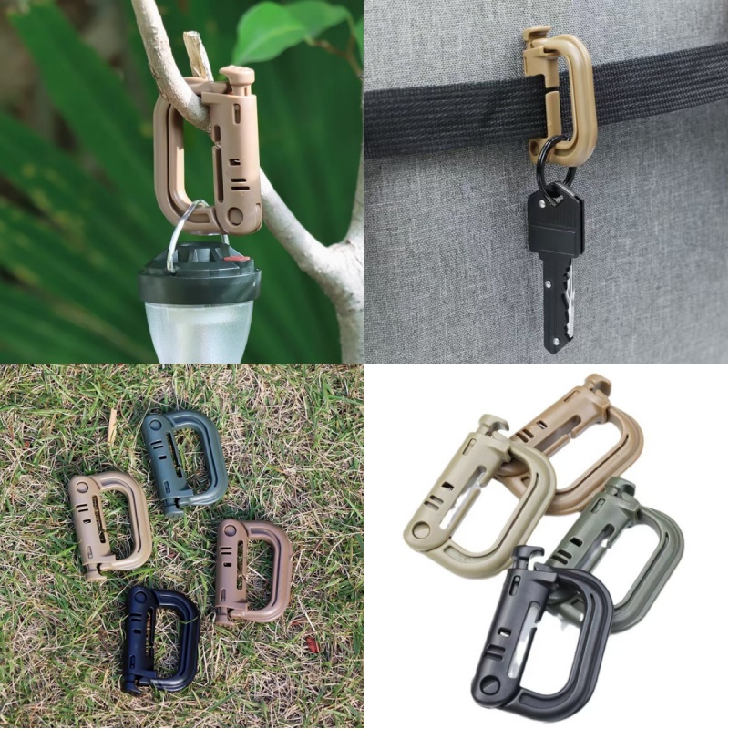 Mosquetón táctico con anilla e - Carabiner Locking D reseña y precio